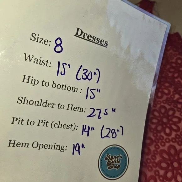 Gymboree Pink Embroidered Floral Shift Dress Girls Size 8 - Picture 11 of 11